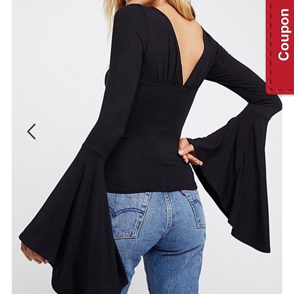 NWT Free People What a Babe bell sleeved top shirt - Picture 2 of 9